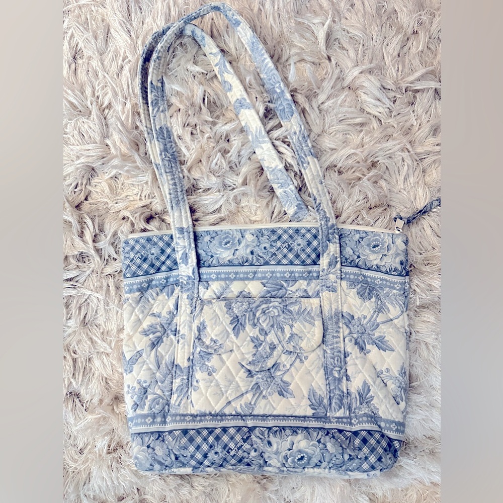 Vera Bradley Blue and White Floral Quilted Tote